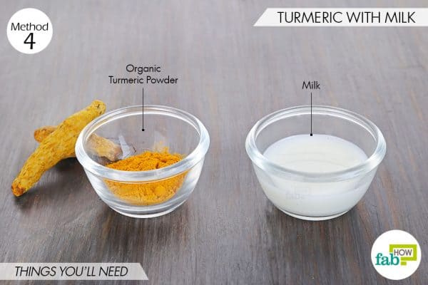 Things needed to use turmeric for eczema with milk