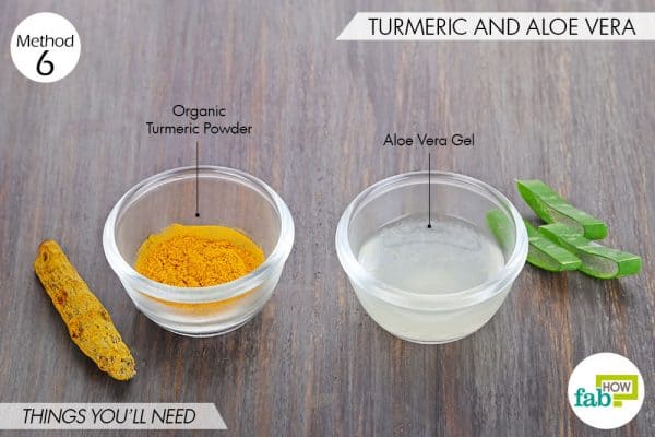 things needed to use turmeric to get rid of scars with aloe vera