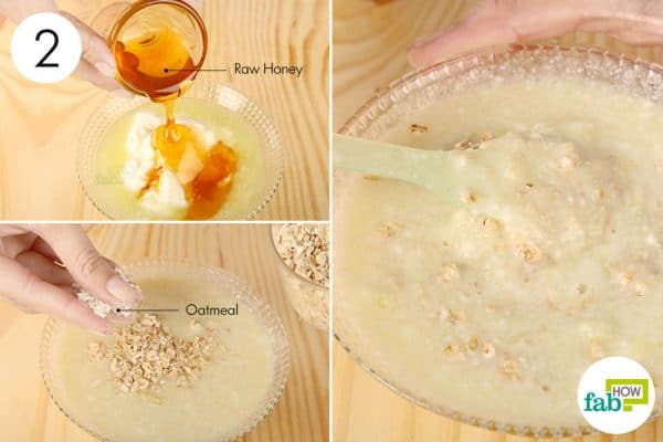 use oatmeal for beauty with raw honey