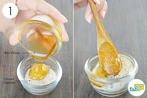 use oatmeal for beauty with raw honey