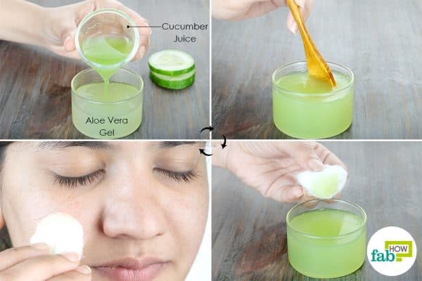 use aloe vera for beauty with cucumber juice to control oily skin