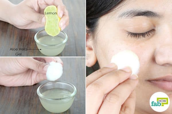 use aloe vera for beauty-with lemon to get rid of age spots, blemishes, and dark spots