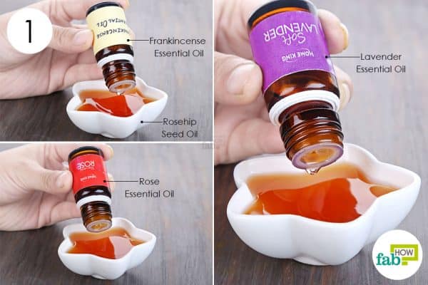 combine all four oils to make DIY face serum