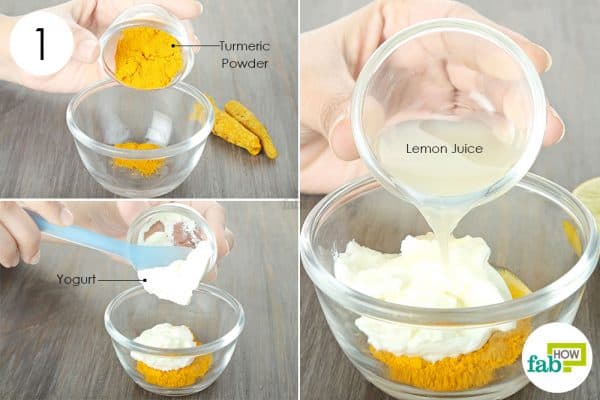 use turmeric for oily skin with lemon juice and yogurt