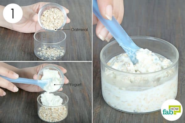 use oatmeal for skin conditions with plain yogurt