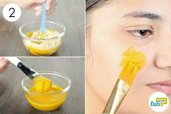 mix and apply to use turmeric for acne