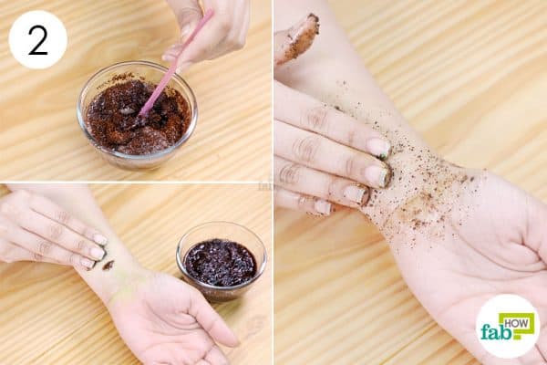 mix well and scrub the stained skin with it to remove holi color from skin
