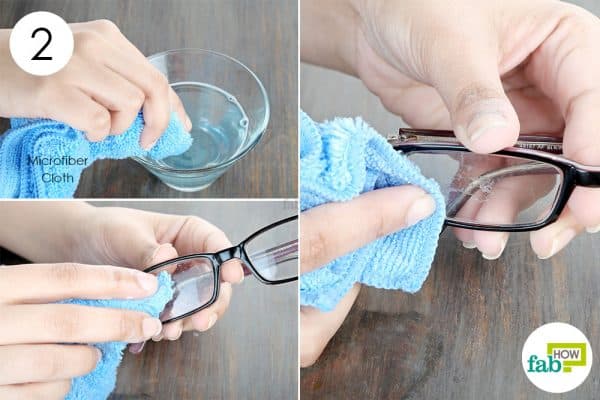 rub with a microfiber cloth to remove super glue from eyeglasses