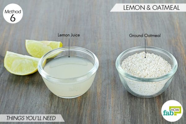 things needed to use lemon to get rid of dark spots with oatmeal