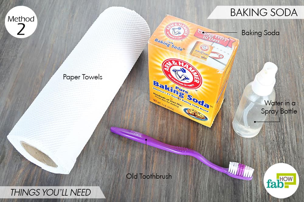 things needed to clean food grease stains from clothes with baking soda