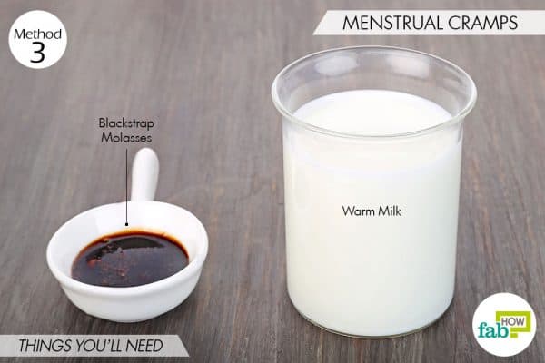 things needed to use blackstrap molasses for health-to treat menstrual cramps