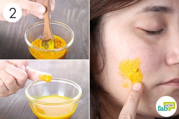 Mix well and apply to use turmeric for dark spots