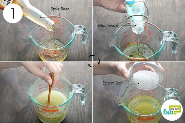 mix the ingredients to make DIY homemade bug spray
