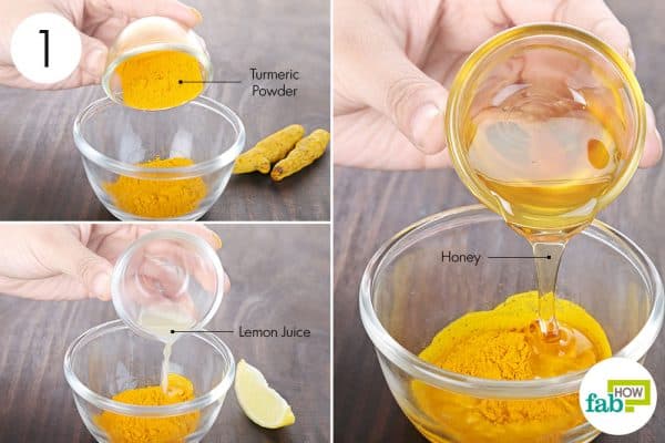 Combine turmeric, honey and lemon juice to use turmeric for dark spots
