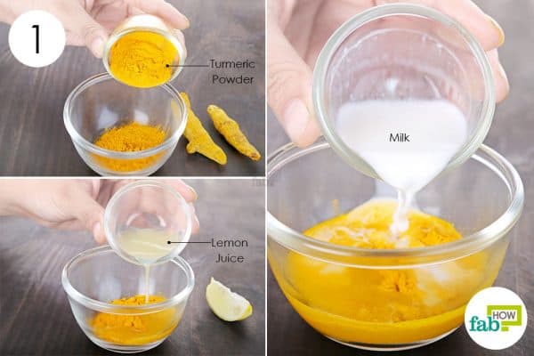 Combine all ingredients to use turmeric for dark spots