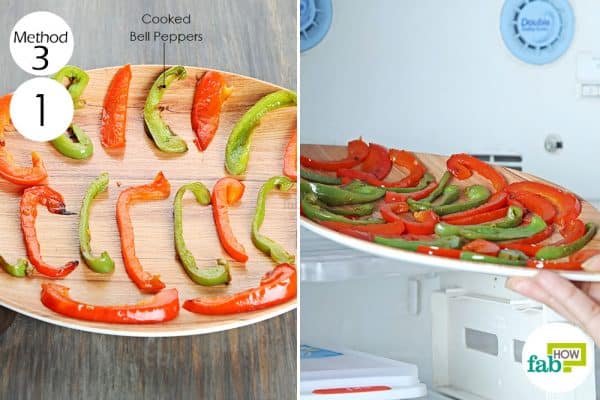 Freeze the cooked slices to store bell peppers