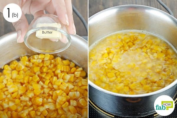 add butter to store sweet corn