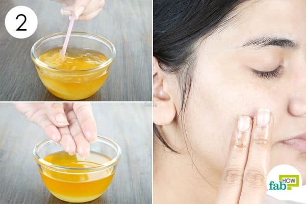 Mix well and apply to use honey for acne