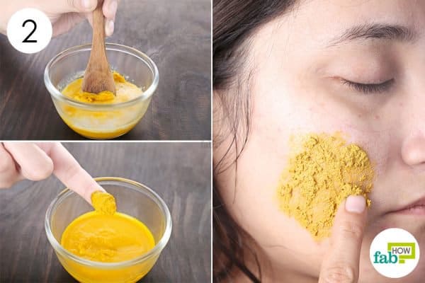 Mix well and apply to use turmeric for dark spots