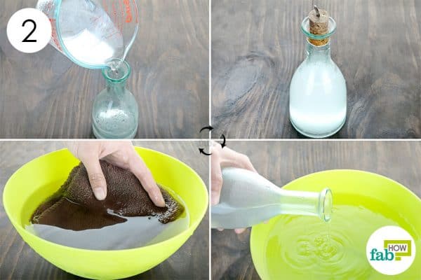 add the mix to water and soak the garment in it to make fabric softener