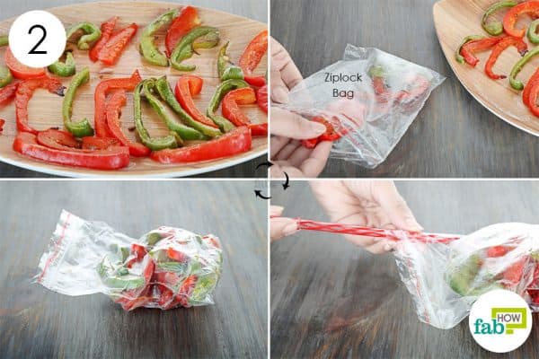 Vacuum seal the slices and freeze to store bell peppers