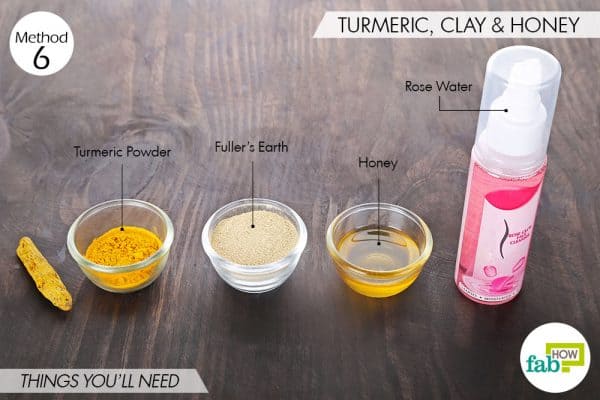 things you'll need to use clay with turmeric for dark spots