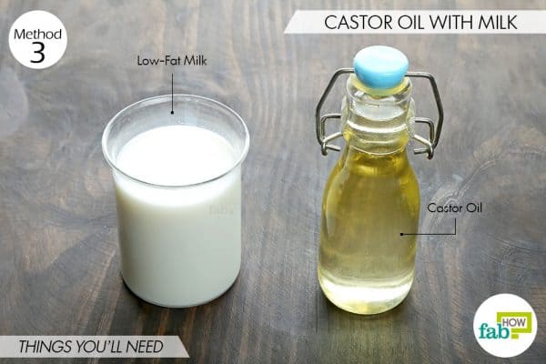 things you'll need to use castor oil for constipation with milk