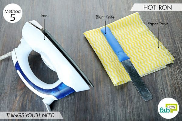 things you'll need to remove chewing gum from clothes with hot iron