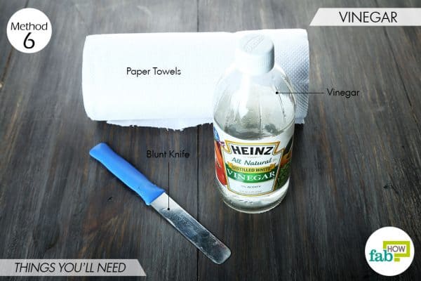 things you'll need to remove chewing gum from clothes with vinegar