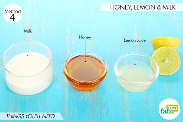 things you'll need to use lemon, milk and honey for acne