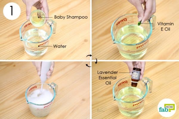 mix ingredients to make diy homemade makeup remover