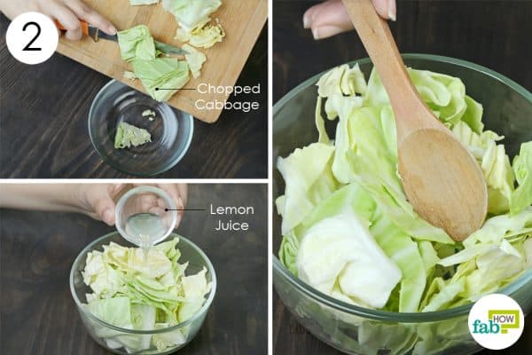 add lemon juice to store cabbage the right way