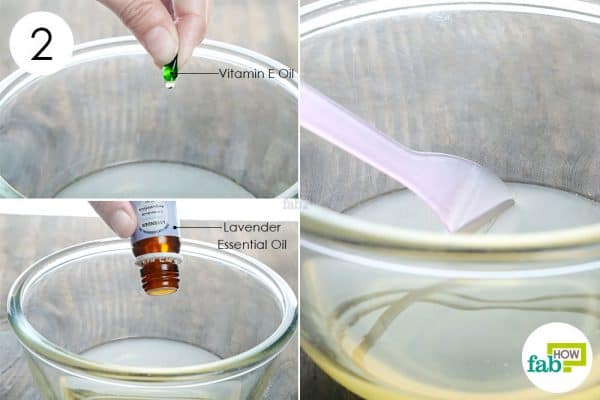 add vitamin E and lavender essential oils to make DIY baby lotion