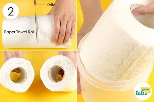 cut rolls to make diy homemade makeup remover