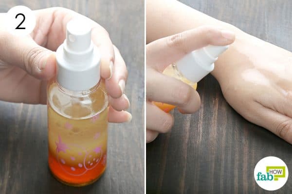 mix well to make to make diy bug spray for skin