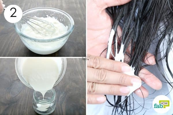 whisk to make diy homemade hair conditioner