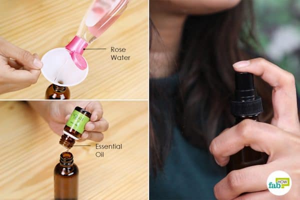blend rose water with your choice of essential oil to make a bottle of mist