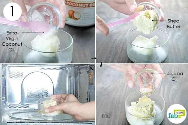 combine to make diy homemade shaving cream