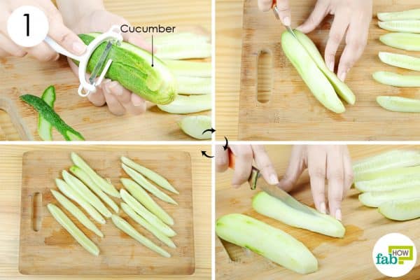 Peel and slice to store the cucumber the right way