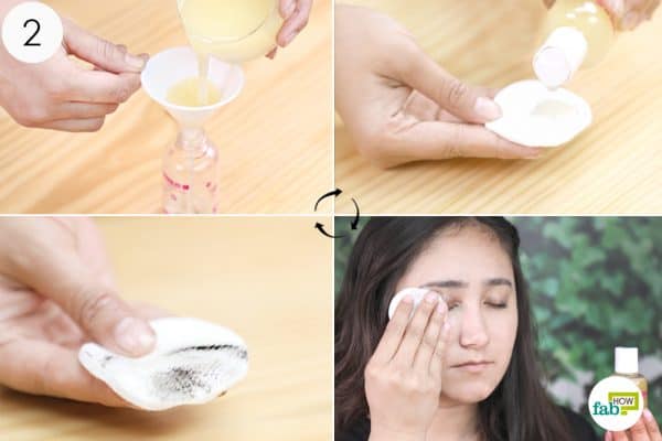 transfer the contents into a reusable squirt bottle and take a pea size on a cotton ball to remove eye makeup