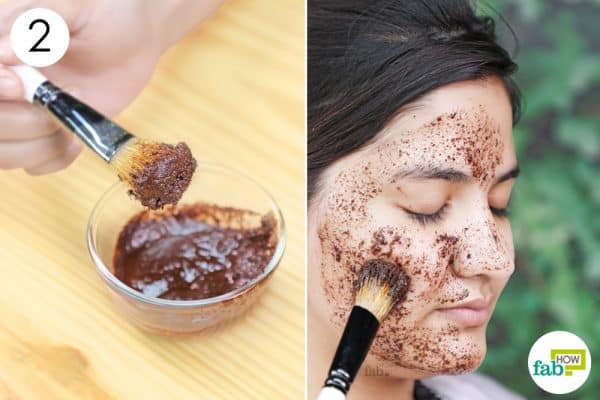 apply coffee face mask