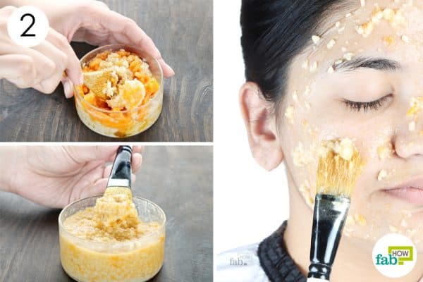 mix the ingredients and apply to use the diy homemade vegan face masks for all skin types