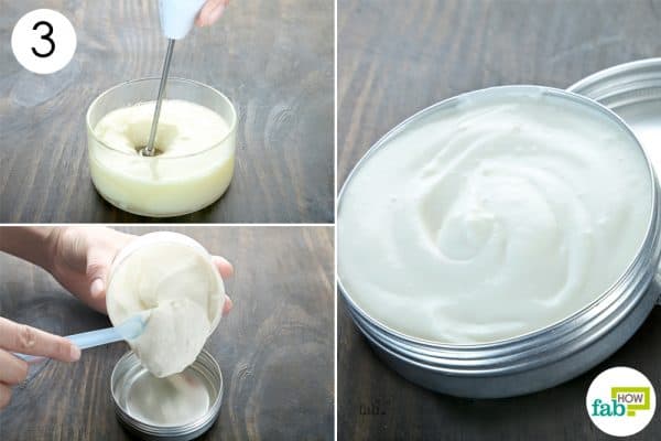 whisk to make diy homemade shaving cream