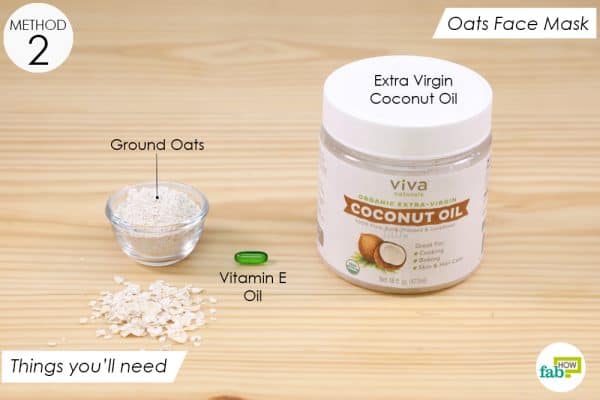 things you'll need to make oats face mask for kids