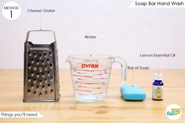Things you'll need to make diy liquid hand soap out of soap bar
