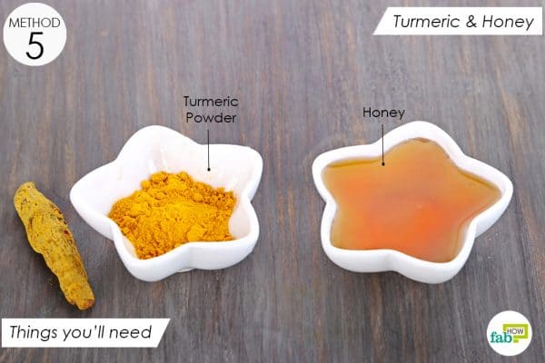 things you'll need to make turmeric and honey paste