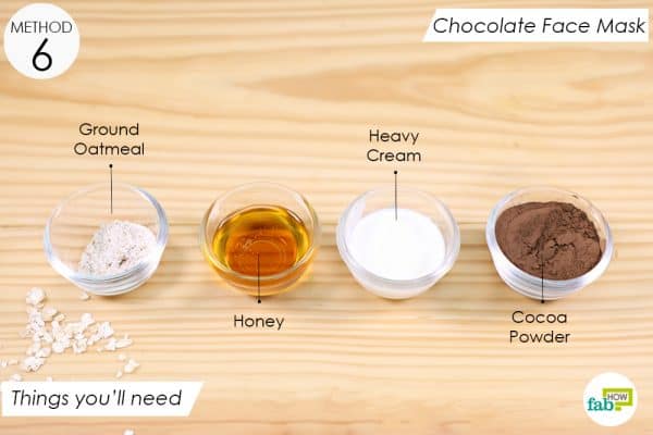 things you'll need to make chocolate face mask
