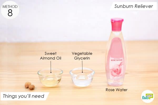 things you'll need to make rose water sunburn reliever