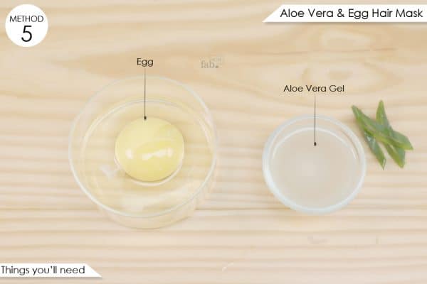things you'll need to make aloe vera and egg hair mask