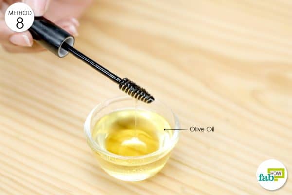 apply olive oil for thicker lashes
